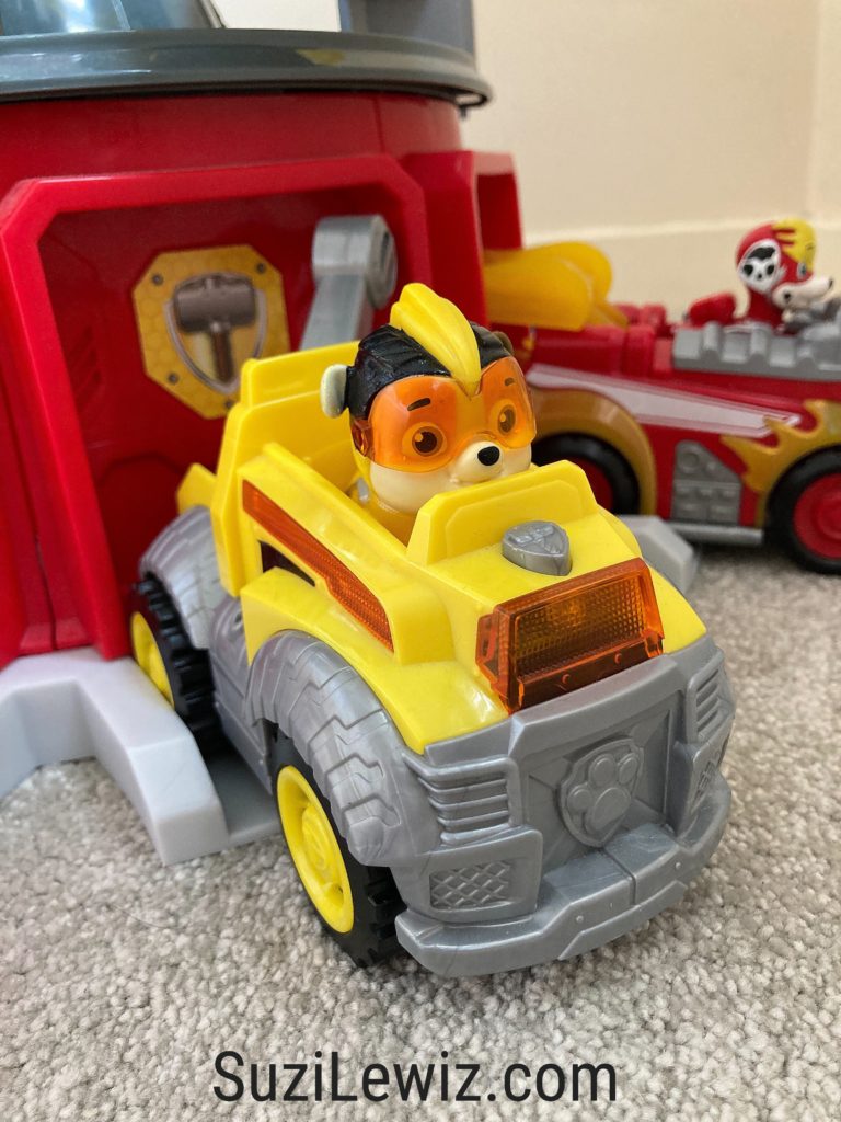 Paw Patrol Mighty Pups Rubble Vehicle and Figure